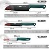 Cuchillo Pequeño Set de Cuchillos para Fruta, Combo de Cuchillo de Cocina y Tabla de Cortar de Acero Inoxidable, Juego Completo Venta al por Mayor de Cuchillos, Cuchillo Pequeño de Acero Inoxidable Verde Oscuro
