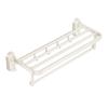 Rack de Toalha de Banho com Ventosa Branco Creme Banheiro Sem Furos Rack de Armazenamento para Banheiro e Vaso Sanitário Barra de Toalha Rack de Toalha