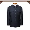 Traje Típico Masculino Estilo Antigo Roupa para Avô de Meia-Idade e Idoso Anos 70 80 Terno Zhongshan de Alta Qualidade Conjunto de Roupas Zhongshan Estilo Primavera e Outono