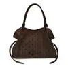 Bolsa de Ombro Única Grande Capacidade da Moda Feminina Verão 2026 Nova Bolsa de Ombro Única Casual Retro de Bolinhas Bolsa de Mão para o Trabalho