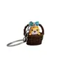 Llavero Colgante Creativo de Gato Gatito en Cesta de Bambú Colgante Lindo para Mochila Escolar Adornos Decorativos Caja Ciega Bolsita Ciega Accesorios