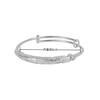 Pulsera de Pavo Real Yihua Pulsera de Plata Grabada en Relieve Moda Juvenil Pavo Real Deslizante Pulsera de Seda de Flor de Fénix