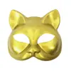 Máscara Facial de Gato de Halloween Plástico Antiguo Retro Placa Ligera Máscara de Media Cara Accesorios para Fiesta de Venecia Baile de Graduación Disfraz