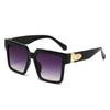 Gafas de Sol Cuadradas de Montura Grande Europeas y Americanas Nuevas Elegantes Hip Hop Disco Gafas de Sol Anti-Uv para Mujeres