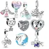 Venda Quente 10 Peças Estilo Coreano Estilo Floresta Acessórios DIY Pingentes Avião Tartaruga Folhas Flores Óleo Pingado Strass Incrustado Coração Flor de Cerejeira