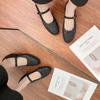 Sapatos Rasos de Tecido Estilo Celebridade da Internet para Mulheres, Sapatos Femininos Elegantes Estilo Chanel com Solado Macio Que São Confortáveis e Modernos Sapatos Mary Jane