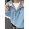 Chaqueta de retazos a cuadros para hombre, primavera y otoño, diseño retro, sin capucha, solapa estilo americano, chaqueta para pareja