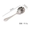 Colher de Aço Inoxidável com Cabo Longo e Alto Apelo Estético, Textura Martelada, Colher em Formato de Concha, Colher de Jantar, Colher de Sopa, Colher de Servir Doméstica, Colher de Servir Extra Grossa para Mingau