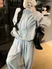 Conjunto casual de otoño holgado con cordón y manga larga para mujer, sudadera y pantalones casuales relajados de cintura alta que adelgazan, conjunto de dos piezas