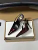 Sandálias femininas de salto alto stiletto bico fino sem calcanhar em verniz ys salto fino corte baixo bico fechado sapatos de peça única sexy para trabalho commuting banquete temperamento sapatos femininos