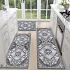 Alfombra de Pasillo Estilo Étnico Bohemio Transfronteriza Alfombrillas de Cocina Resistentes a Manchas Alfombrillas Absorbentes para Suelo Lavadora Venta al por Mayor