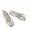 Sapatos slip-on populares de estilo francês para mulheres, novo modelo outono 2026, salto grosso, bico fino, sapatos versáteis de bico dividido, sapatos rasos baixos