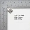 Acessórios DIY de Liga 15X15mm Conectores Multi-Furo Estilo Antigo Roupas Étnicas Grampos de Cabelo Colar Acessórios de Joias Atacado