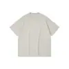 Camiseta de Algodón Puro de Peso Pesado para Hombre, Estilo Básico Holgado de Verano, Camiseta Interior Negra y Blanca de Media Manga con Cuello Redondo, Personalizable con Logo