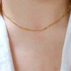 Elegante Cadena para Clavícula con Perlas de Nuevo Estilo Chino, Collar de Diseño Azul en Capas, Acero Inoxidable Acero de Titanio, Estilo de Lujo Ligero