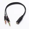 Cable adaptador dos en uno de micrófono de auriculares de computadora a auriculares de teléfono móvil, adaptador de audio de doble orificio a un solo orificio
