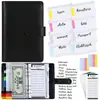 Bolsa com Zíper para Caderno Transfronteiriço em Estoque Caderno Macaron Couro PU Livro de Orçamento Caderno Planejador de Dinheiro Planejador