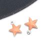 1 Pingente Estrela de Cinco Pontas Esmaltado Colorido com Gotejamento de Óleo em Aço Inoxidável, Galvanoplastia a Vácuo, Lado Duplo, Acessórios para Joias DIY