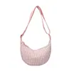 2026 Bolso Cruzado Nuevo Estilo Coreano Bolso de Hombro de Nailon a Cuadros Casual Versátil Moderno para Chicas Bolso Dumpling