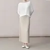 Falda para Mujer de Lujo Ligero y Sensación de Gama Alta, Cómoda y con Caída, Pliegues de Alta Presión que Mantienen la Forma, de Cintura Alta, Falda Plisada de Corte A que Estiliza