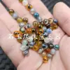 Cuentas Redondas de Ágata Corazón de Azúcar de 6 mm, Cuentas Sueltas de Piedras Preciosas, Amarillo, Azul, Azul Agua, Ágata Flor Negra, Pulsera Multicuentas, Accesorios de Joyería, Cuentas