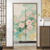 Cortina Decorativa para Porta com Pintura de Paisagem Estilo Chinês, Pintura a Tinta, Cortina de Meio Comprimento Sem Furos, Cortina Divisória de Quarto, Cortina Bloqueadora de Cozinha