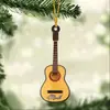 Nuevo Producto Creativo Elegante Mini Guitarra Amantes de la Navidad Acrílico Plano Colgante para Espejo Retrovisor de Coche