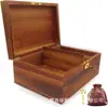 Caja de Regalo de Madera de Caucho Transfronteriza con Cerradura y Llave, Caja de Empaque Nueva, Caja de Madera Maciza, Caja de Almacenamiento para Joyería