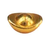 Ornamento Atrai-Riqueza de Lingote Banhado a Ouro, Tigela de Tesouro de Lingote de Ouro, Bolsa de Dinheiro de Barra de Ouro, Balde Dourado Atrai-Fortuna, Decoração de Casa Atacado
