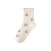 Calcetines de niña para primavera y verano, finos, de algodón, de malla, transpirables, de estilo japonés, color rosa