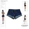 Shorts Jeans Americanos Retrô Spicy Girl para Mulheres, Calças de Verão de Cintura Baixa e Modelagem Slim, Shorts Ultracurtos Dobrados, Hot Pants A-Line que Abraçam o Quadril