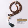 Corrente de celular dourada de sândalo e seda, multiuso, bodhi, rosário, novo colar de corrente artística chinesa, cordão feminino multicamadas