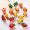 Colgante de Fruta Simulada Accesorios de Fruta de Resina Llavero DIY Colgante para Bolso Colgante de Fresa Sandía Calabaza