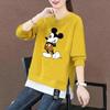 Sudadera Patchwork para Mujer 2026 Primavera y Otoño Nuevo Estilo Falsa de Dos Piezas Cuello Redondo Estilo Coreano Holgada Súper Popular Manga Larga Ins Venta al por Mayor Fabricante