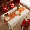 Mantel de Mesa para Año Nuevo 2026 Año del Caballo, Sin Lavar, Impermeable, Resistente al Aceite, Rojo, Atmosférico, Lujoso, Sensación de Alta Gama, Cubierta de Mesa para Año Nuevo