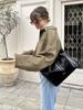 Chaqueta bomber con solapa y textura de ante informal para mujer, estilo europeo y americano, primavera y otoño 2025, 9 colores, venta al por mayor, B88824