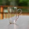 Tazas de Té de Vidrio de Borosilicato de Alta Calidad al por Mayor para Uso Doméstico, Juegos de Té Kung Fu, Vasos para Jugos, Alto Valor Estético con Asa, Tazas para Té Verde, Estilo Simple