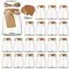Bestseller de Amazon Botella de Vidrio Transparente para Uso Doméstico, Botella Vacía para Dispensar Pudín, Botella de Deseos con Forma de Estrella, Botella Pequeña de Pudín al por Mayor