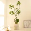 Madera de Pata de Pato Jingpin Haihong Simulación Planta Verde Interior Biónica Maceta Alto Nivel Lujo Ligero Sala de Estar Planta Falsa Grande de Piso