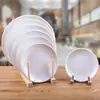 Pratos de Melamina Conjunto de Louças Hotel Restaurante Pratos Redondos Brancos Imitação de Porcelana Prato para Fondue Pratos Redondos para Fast Food Comercial