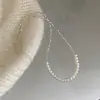 Colar de Pérola de Imitação Prateada em Formato de Coração Acessórios Femininos 2025 Novo Estilo Simples Luxo Leve Nicho High-End Corrente Clavicular Início da Primavera