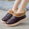Pantuflas de algodón de invierno 2023 para hombre, talón de bolsa, impermeables, cálidas, de suela gruesa, forradas de vellón, para interior, de cuero, zapatos de algodón para el hogar, zapatos de felpa para mujer