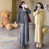 Nueva Colección Otoño/Invierno 2026: Conjunto de Vestido de Punto para Maternidad Estilo Coreano, Moderno, Elegante, Rejuvenecedor, Adelgazante y Chic