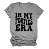 En mi era de los cuarenta Amazon eBay sitio independiente camiseta casual y cómoda de cuello redondo de manga corta para mujer para comercio exterior