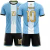 2026-27 Edición Especial Número 10 Messi Edición Conmemorativa de Retiro Camiseta Argentina Kit de Local Conjunto para Niños Uniforme de Fútbol