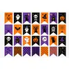 Banderines personalizados para decoración de fiesta de Halloween, diseño gratuito, impresión en papel cartulina blanca, suministros festivos transfronterizos