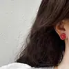 Brincos Redondos Fofos Brincalhões com Pincelada de Tinta a Óleo de Dopamina, Estilo de Luxo Leve de Alta Qualidade e Elegância Simples