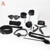 Set de cuero y felpa SM de diez piezas para bondage y restricción, juguetes alternativos para adultos y suministro de productos sexuales