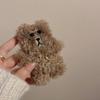 Horquilla de felpa caricatura oso pardo muñeca linda otoño e invierno clip lateral parche clip para flequillo clip BB clip dulce adorno para la cabeza