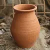 Novo vaso de flores secas estilo Zen chinês, vaso rústico de cerâmica para arranjos florais, decoração vintage para sala de estar, vaso de terracota estilo antigo para suculentas